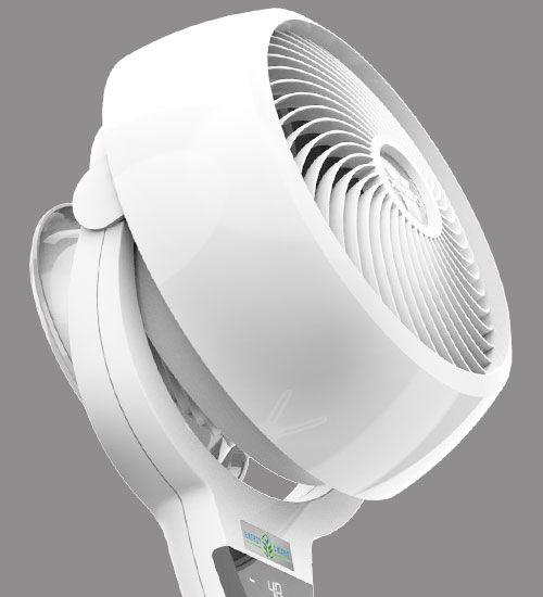 Side view of a 6803DC medium pedestal air circulator