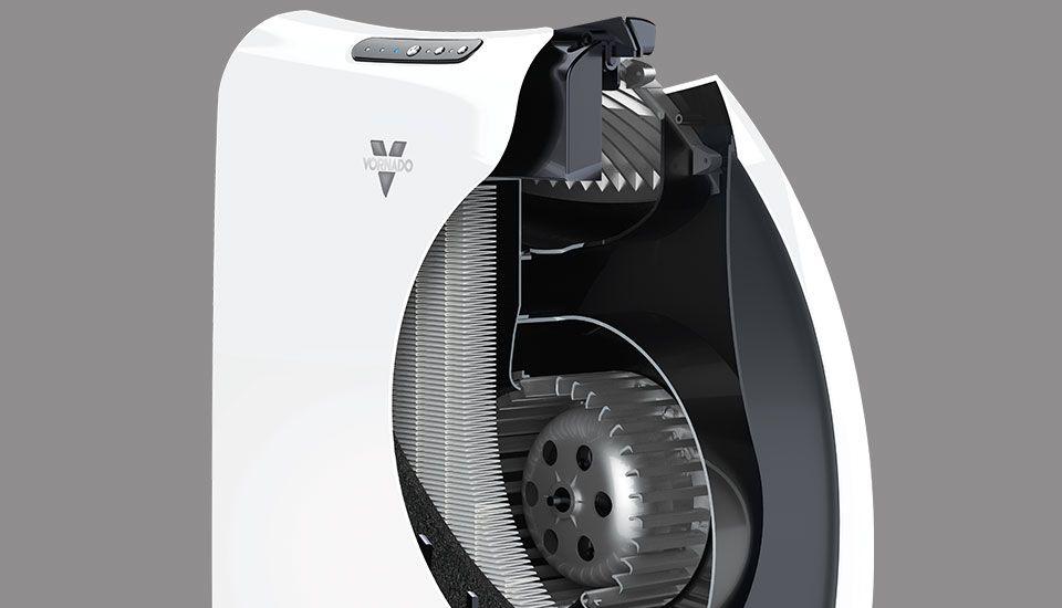 AC350 Air Purifiers on a gray background