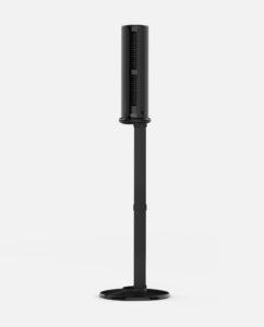 Vornado ATOM 2S AE Compact Oscillating Tower Circulator on its stand