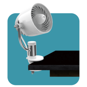 Pivot clip fan