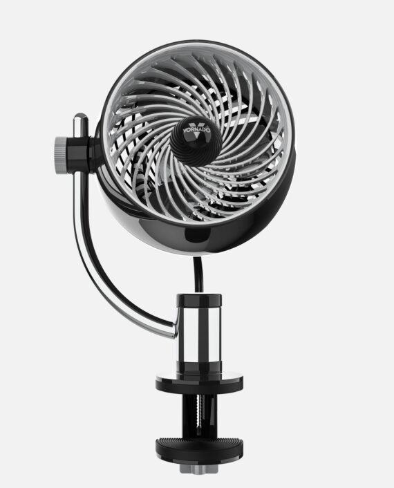 Black Pivot3 Clip compact Air Circulator Front