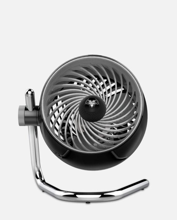 Front of a black Pivot3 compact air circulator