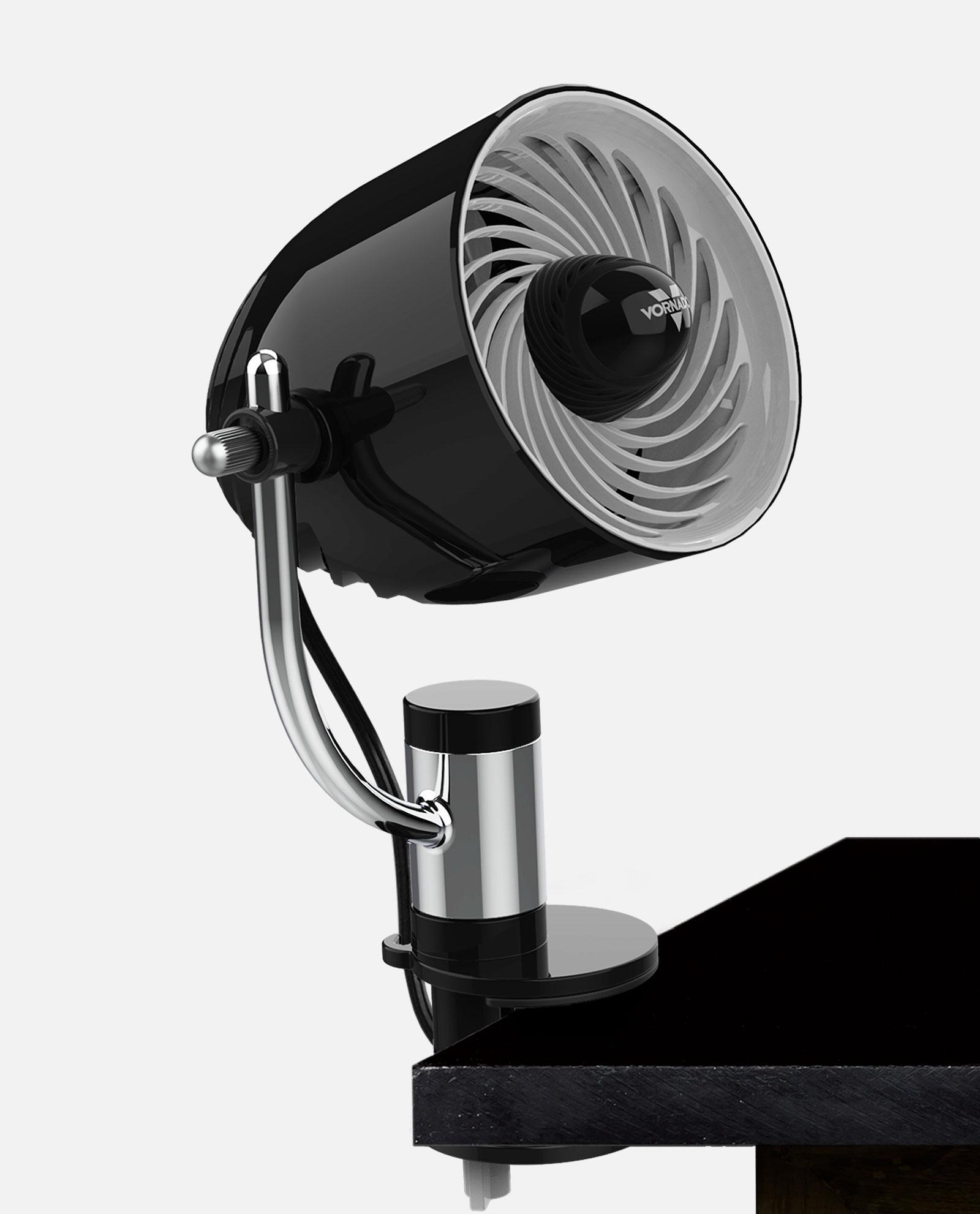 Black Pivot Clip Personal Air Circulator