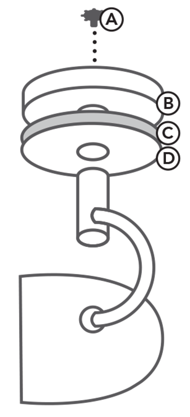 Drawing of a Pivot3U showing how to unscrew and base and add in a disc.