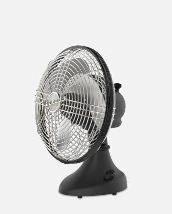 Matte Black Silver Swan S Vintage Oscillating fan