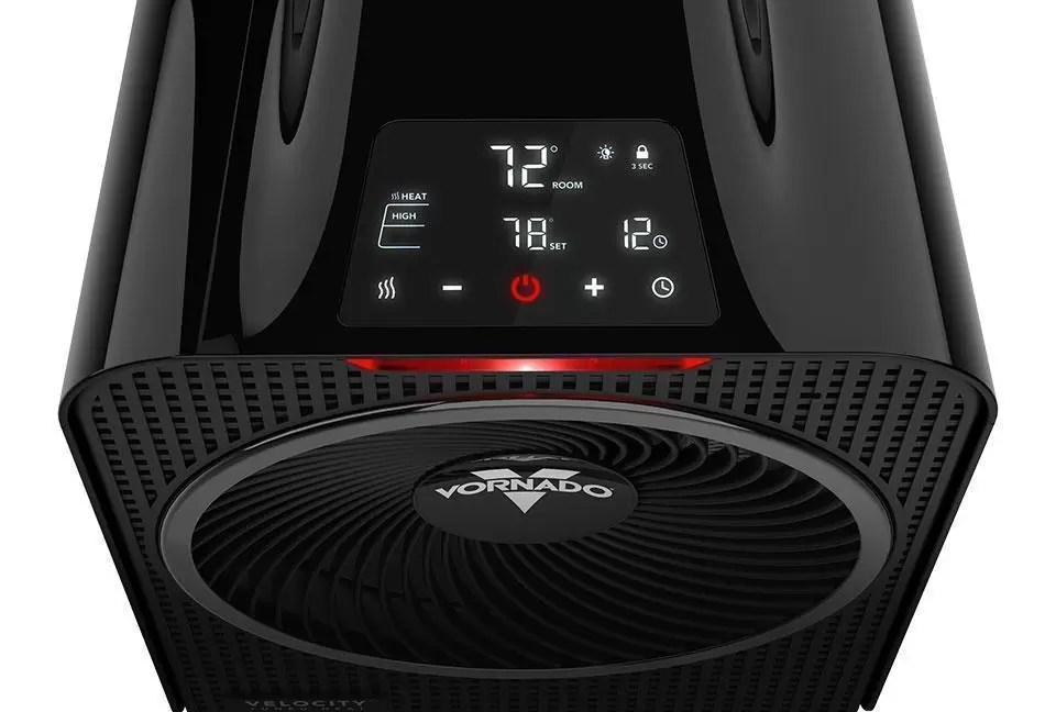 Black Velocity 5 Whole room Heater Controls